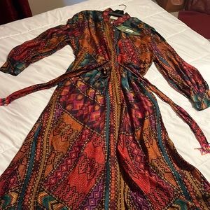 Farm Rio Women’s Yawanawa Stripes Midi Dress